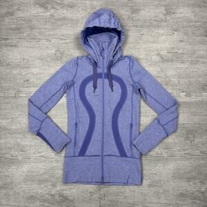 Lululemon Jacket Womens 2 Stride Full Zip Athleisure Yoga Run Gym Workout Hood
